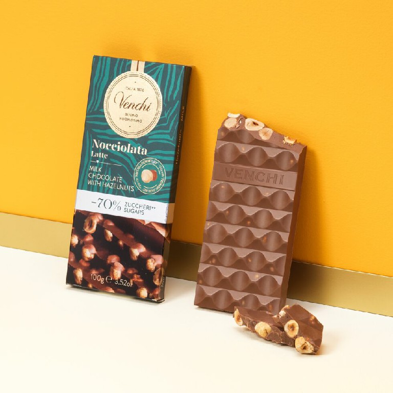 Bars - Milk Chocolate Hazelnut Bar -70% Sugars