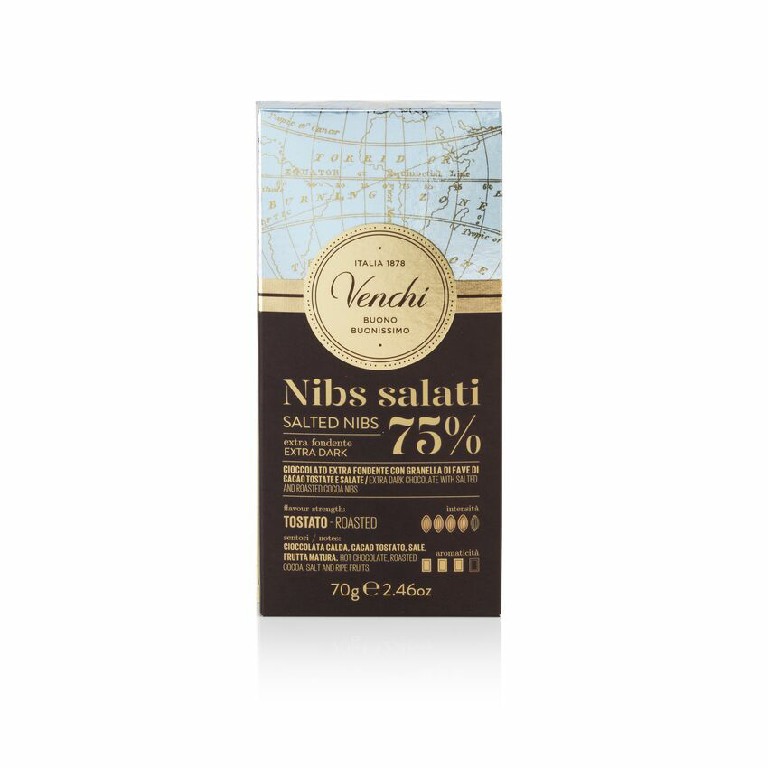 Bars - Extra Dark Salted Nibs Bar 70g