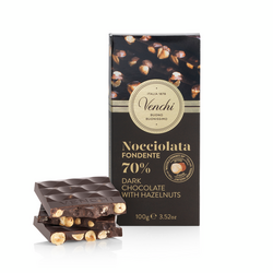 Bars - 70% Extra Dark Chocolate Hazelnut Bar 100g